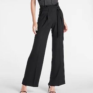 Express High Waisted Belted Twill Wide Leg Pant - 2 Short - New With Tags